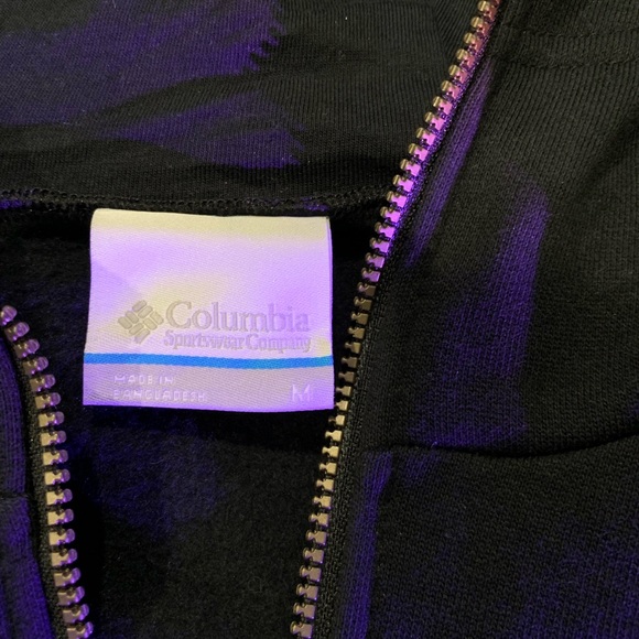 Columbia black quilted bottom 3/4 zip up hoodie - Picture 4 of 5